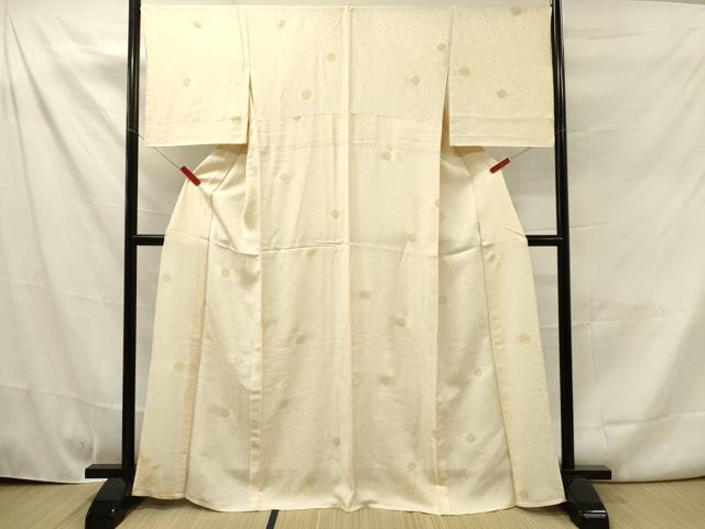 平和屋着物▽上質な小紋 単衣 舞花文 金彩 正絹 逸品 DAAR1263jm