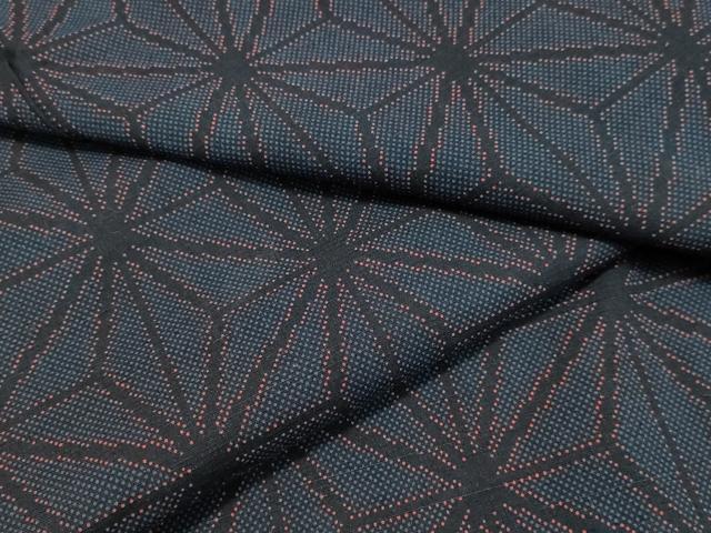平和屋着物●上質な紬 麻の葉文様 正絹 逸品 未使用 DAAR4293tw