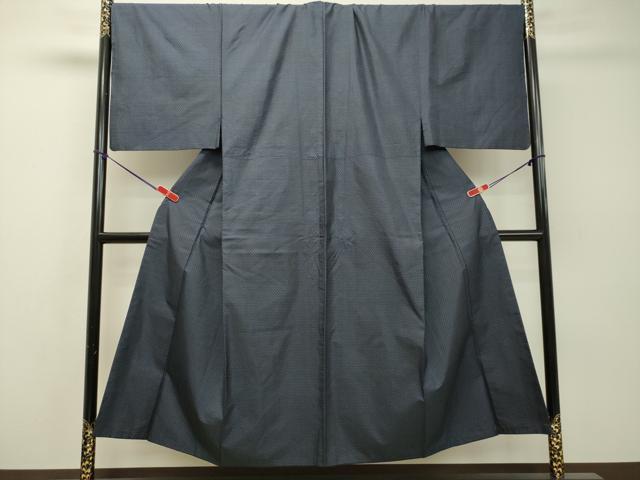 平和屋着物●男性 本場大島紬 変わり格子 正絹 逸品 DAAR4318tw