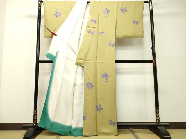 平和屋着物●上質な小紋 草花文 金彩 正絹 逸品 DAAR4325tw