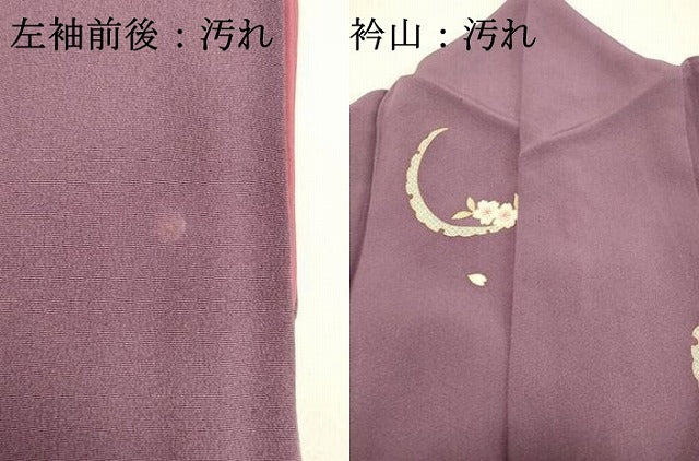 平和屋着物●上質な小紋 雪輪舞桜文 金彩 正絹 逸品 DAAR4348tw