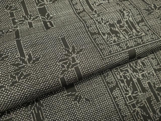 平和屋着物●本場大島紬 7マルキ 笹竹文 正絹 逸品 DAAR4363tw