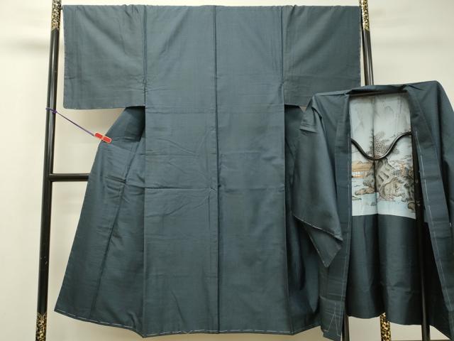 平和屋着物●男性 本場大島紬 アンサンブル 100亀甲 総詰め 正絹 逸品 DAAR4392tw