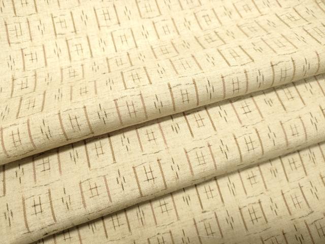 平和屋着物●上質な紬 変わり格子 正絹 逸品 DAAR4459tw
