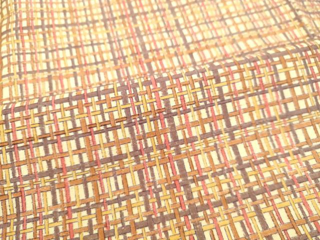 平和屋着物●上質な紬 格子 正絹 逸品 DAAR4505tw