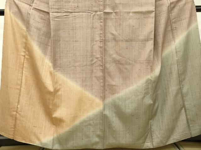 平和屋着物●訪問着 紬 霞文 暈し染め 正絹 逸品 DAAR4511tw