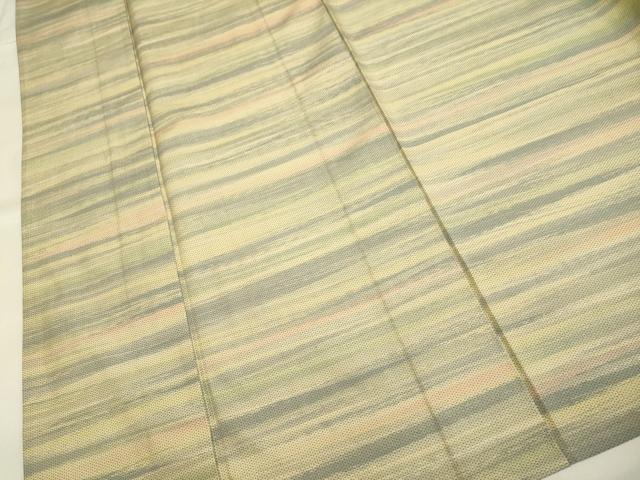 平和屋着物▽上質な紬 単衣 霞文 正絹 逸品 DAAR5356du