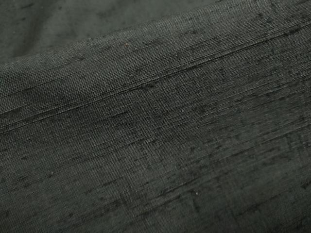平和屋着物▽男性 紬 単衣 アンサンブル 黒地 正絹 逸品 DAAR5470du