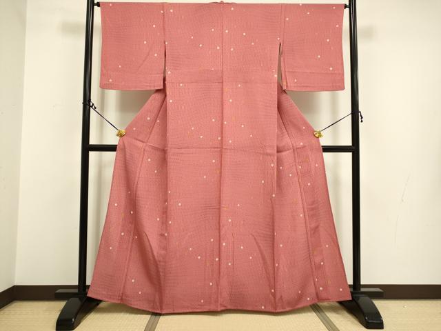 平和屋着物▽上質な小紋 単衣 立涌花文 正絹 逸品 DAAR5502du