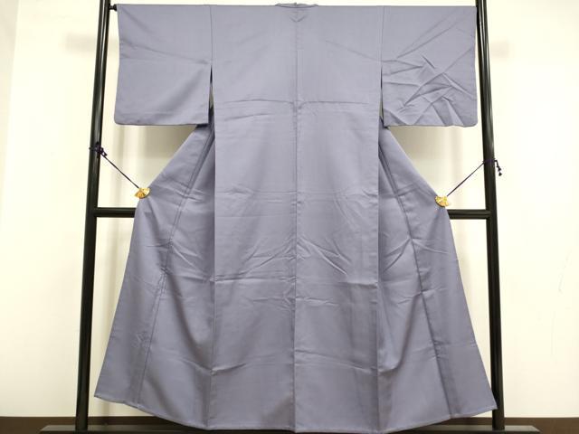 平和屋着物▽人間国宝・羽田登喜男監修 色無地 単衣 鳩羽色 洗える着物 DAAR5512du
