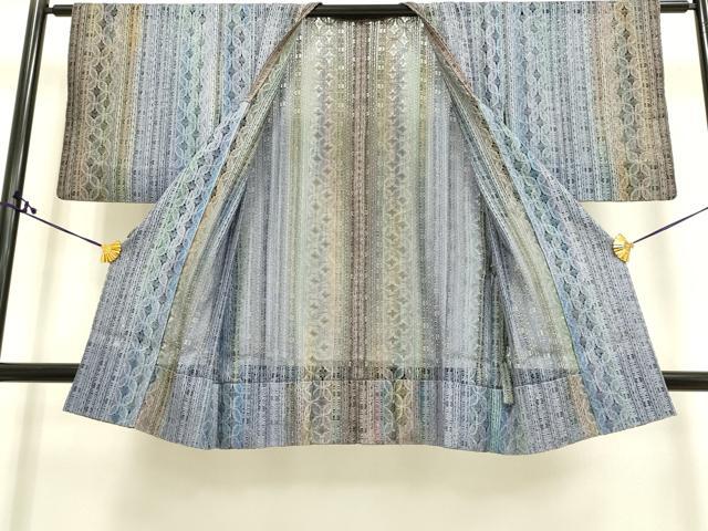 平和屋着物▽道行コート スリーシーズン 春夏秋 塵除け リボン織 正絹 逸品 DAAR5516du