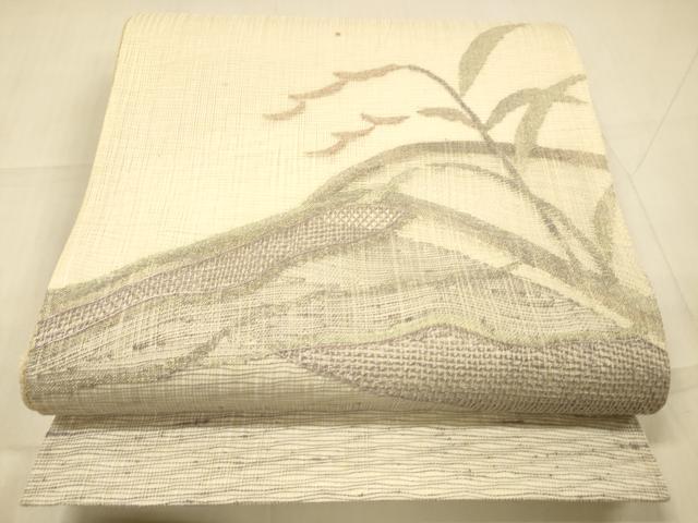 平和屋着物*夏物 太鼓柄袋帯 稲穂 金糸 正絹 逸品 DAAR6999cm