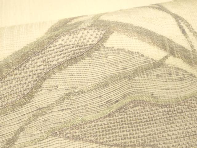 平和屋着物*夏物 太鼓柄袋帯 稲穂 金糸 正絹 逸品 DAAR6999cm