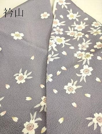 平和屋着物▽上質な小紋 単衣 舞桜文 正絹 逸品 DAAS0038az