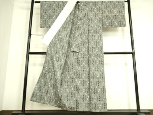平和屋着物▽上質な紬 単衣 絣間道 正絹 逸品 DAAS0044az