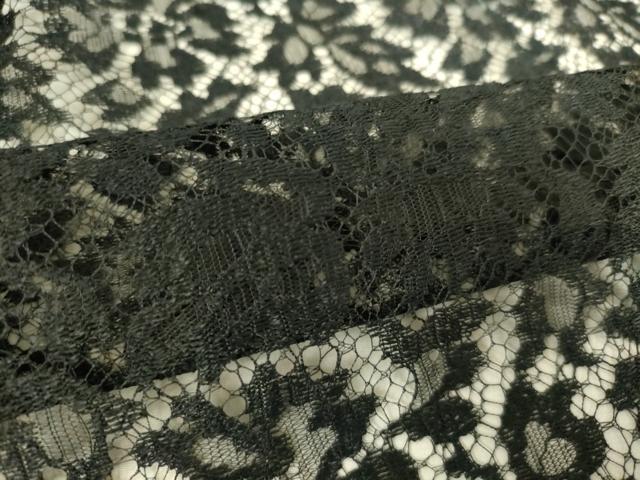 平和屋着物▽羽織 スリーシーズン 春夏秋 塵除け 総レース 草花文 黒色 DAAS0054az