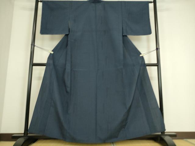 平和屋着物▽本塩沢 単衣 変わり縞間道 110亀甲 正絹 逸品 DAAS0075az