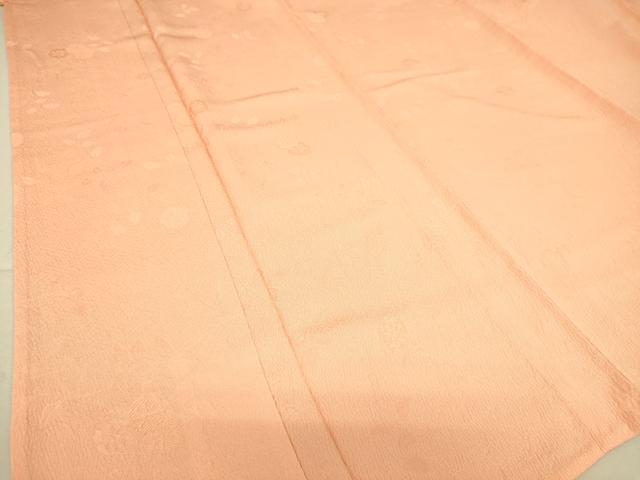 平和屋着物▽上質な色無地 単衣 草花地紋 赤香色 正絹 逸品 未使用 DAAS0120az
