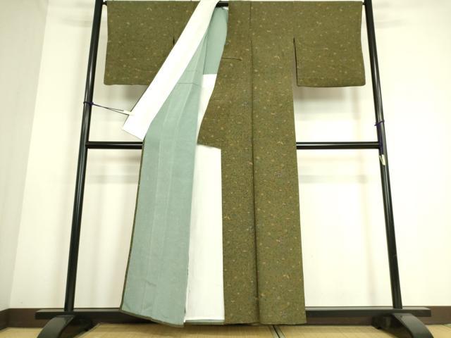 平和屋着物▽上質な小紋 単衣 動物丸文 正絹 逸品 DAAS0122az