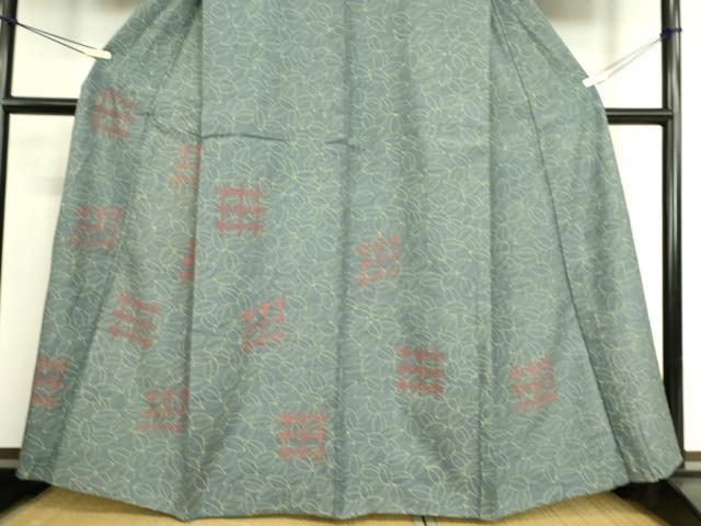 平和屋着物▽訪問着 紬地 単衣 舞花文 正絹 逸品 DAAS0131az