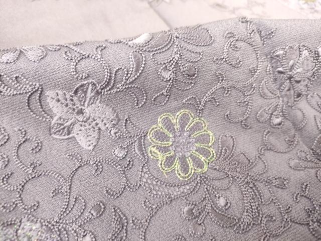 平和屋着物▽中国三大刺繍 相良刺繍 総刺繍 訪問着 単衣 洋花唐草文 暈し染め 金糸 正絹 逸品 未使用 DAAS0133az