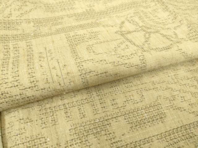 平和屋着物▽本場結城紬 重要無形文化財 単衣 鼓文 80亀甲 正絹 逸品 DAAS0134az