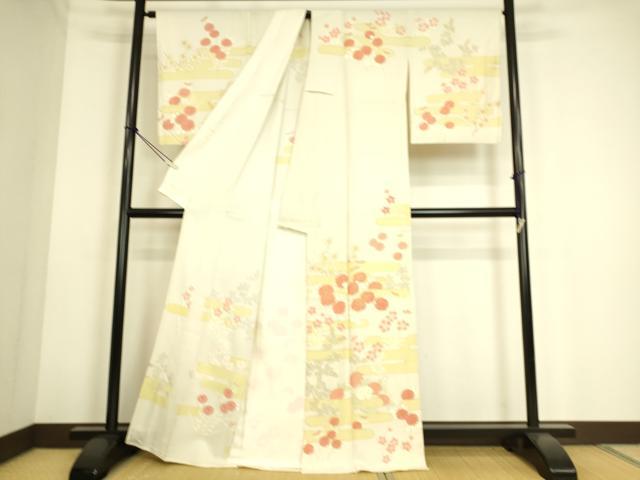平和屋着物▽訪問着 単衣 霞吉祥花文 金彩 正絹 逸品 DAAS0137az