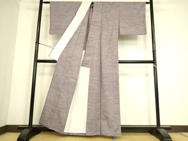 平和屋着物▽上質な紬 単衣 霞文 正絹 逸品 DAAS0139az
