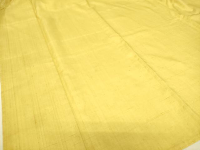平和屋着物▽上質な紬 単衣 玉蜀黍色 正絹 逸品 DAAS0141az