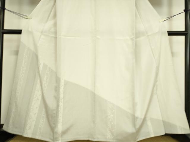 平和屋着物▽本塩沢 訪問着 単衣 枝葉文 正絹 逸品 DAAS0151az