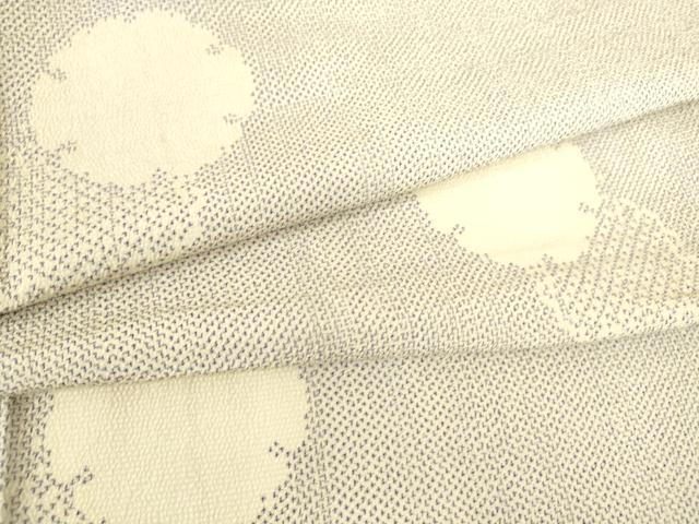 平和屋着物▽本塩沢 単衣 雪輪重ね文 正絹 逸品 DAAS0152az