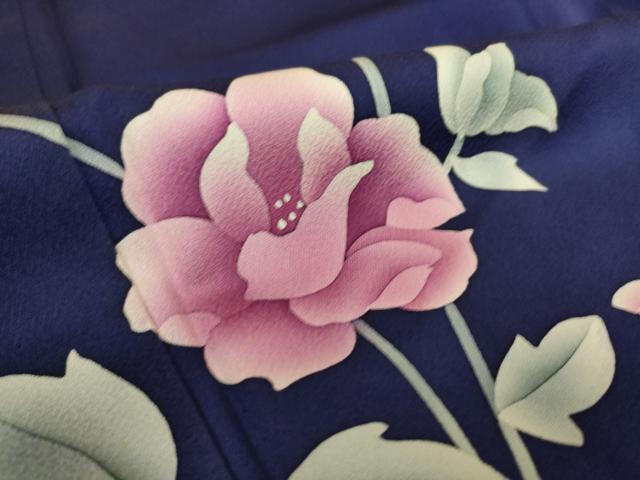 平和屋着物▽訪問着 単衣 草花シルエット 正絹 逸品 DAAS0171az