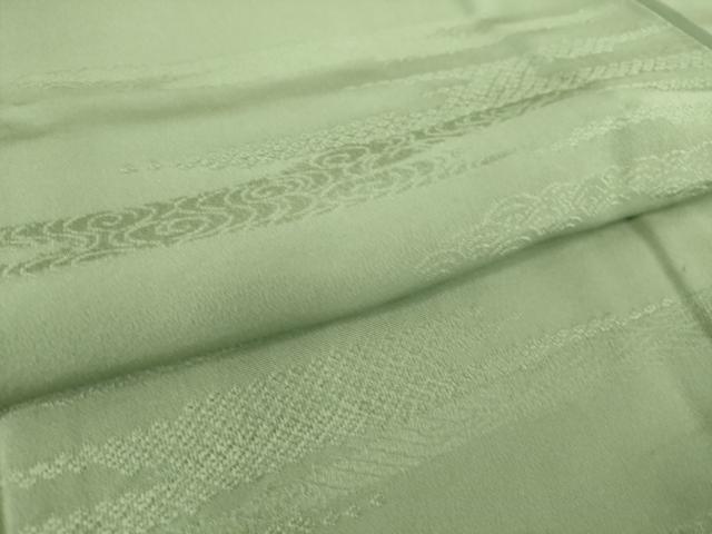 平和屋着物▽上質な色無地 単衣 霞地紋 錆青磁色 正絹 逸品 未使用 DAAS0179az