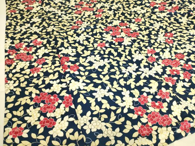 平和屋着物▽上質な小紋 単衣 草花文 正絹 逸品 DAAS0221az