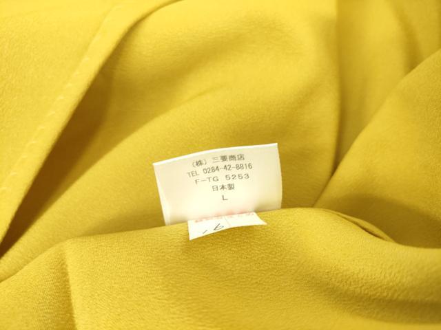 平和屋着物▽男性 色無地 単衣 支子色 洗える着物 DAAS0244az