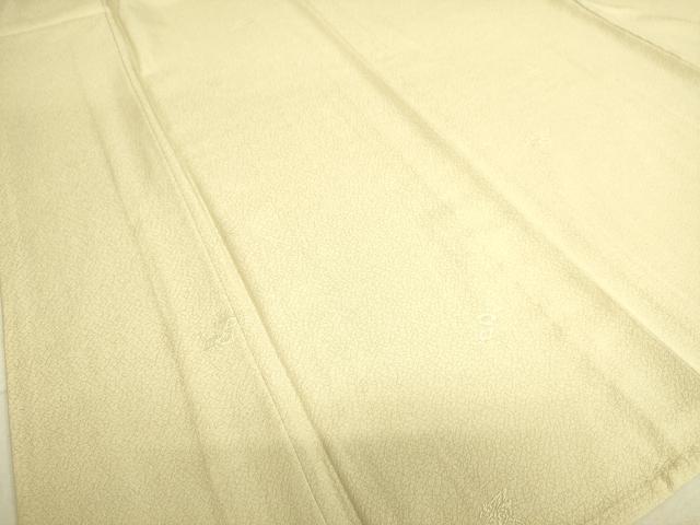 平和屋着物▽上質な色無地 単衣 吉祥花地紋 鳥の子色 正絹 逸品 DAAS0254az