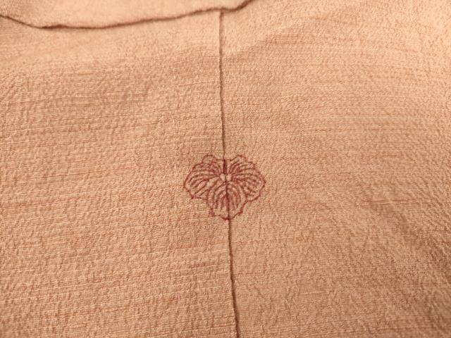 平和屋着物▽上質な紬 単衣 ときがら茶色 正絹 逸品 DAAS0257az