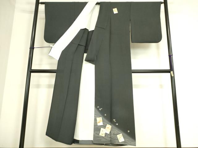 平和屋着物▽訪問着 単衣 色紙花文 暈し染め 金彩 正絹 逸品 DAAS0301az