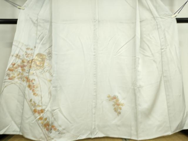 平和屋着物▽訪問着 単衣 貝桶花文 金彩 正絹 逸品 DAAS0326az
