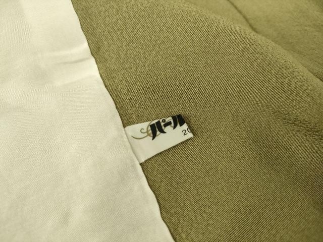 平和屋着物▽訪問着 単衣 駒刺繍 笹竹文 金彩 正絹 逸品 DAAS0440az