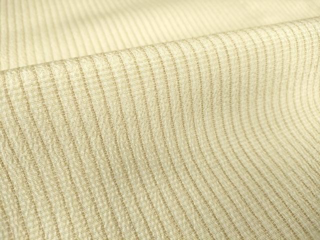 平和屋着物▽本塩沢 単衣 縞 正絹 逸品 DAAS0454az