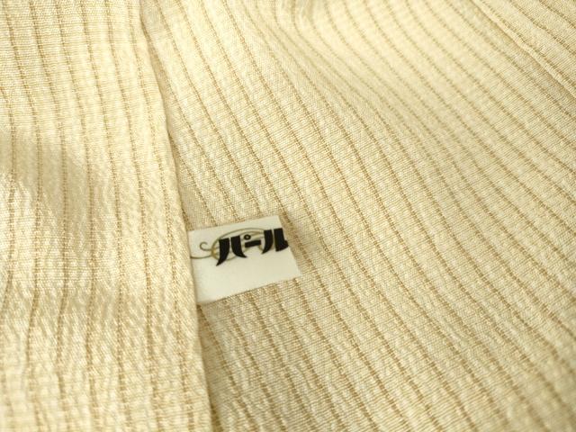 平和屋着物▽本塩沢 単衣 縞 正絹 逸品 DAAS0454az