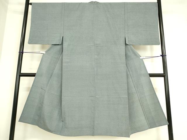 平和屋着物▽男性 本塩沢 単衣 110亀甲 宮田織物工場謹製 証紙付き 正絹 逸品 DAAS0475az