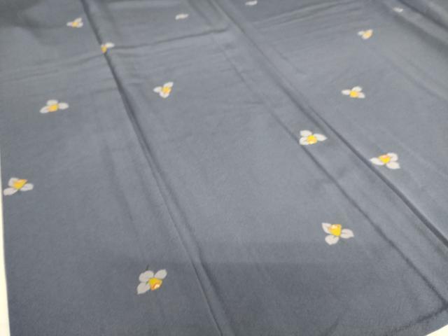 平和屋着物▽上質な小紋 単衣 舞花文 金彩 正絹 逸品 DAAS0493az