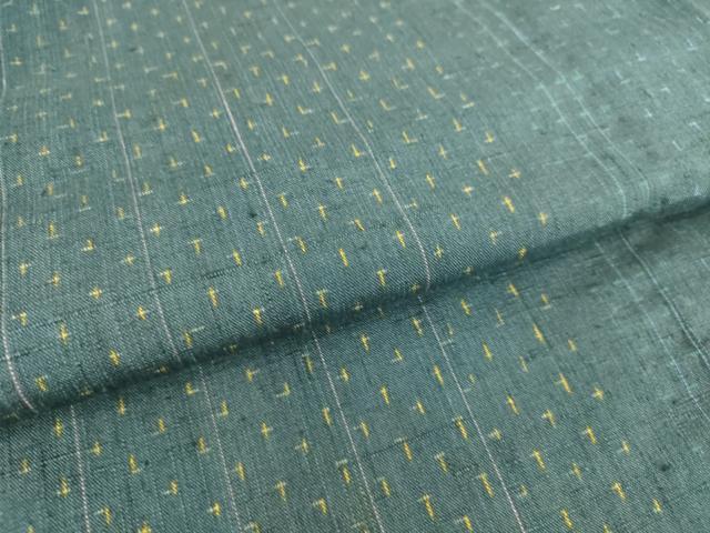 平和屋着物▽上質な紬 単衣 十字絣 正絹 逸品 DAAS0550az