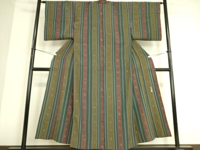 平和屋着物▽伝統工芸士 石塚幸生 小紋 単衣 成物 正絹 逸品 DAAS0566az