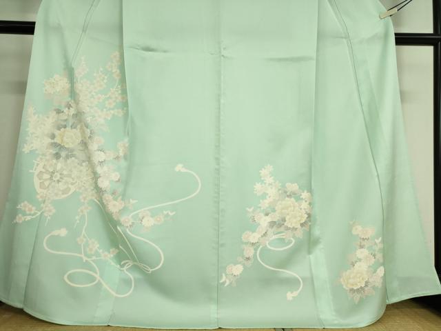 平和屋着物▽訪問着 単衣 花車文 正絹 逸品 未使用 DAAS0577az