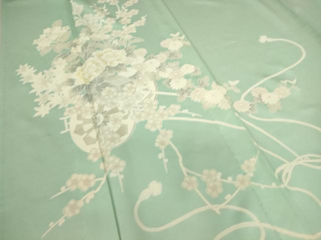 平和屋着物▽訪問着 単衣 花車文 正絹 逸品 未使用 DAAS0577az