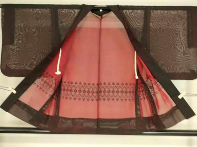 平和屋着物▽羽織 スリーシーズン 春夏秋 塵除け 紗 舞花文 正絹 逸品 DAAS0599az