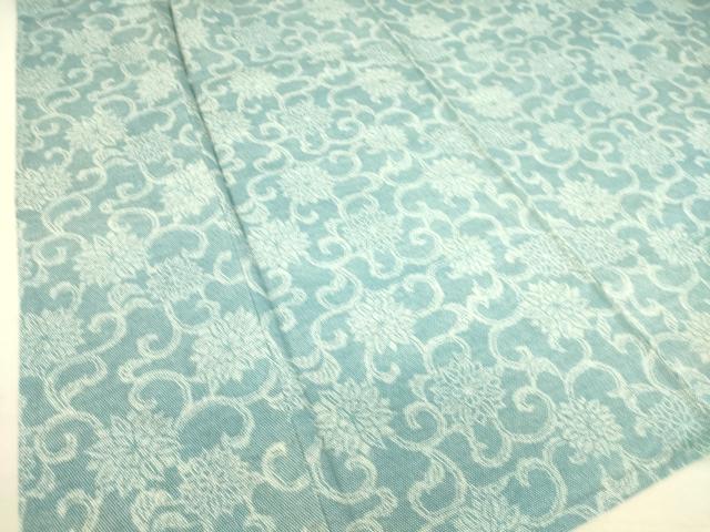 平和屋着物▽小紋 単衣 花唐草文 正絹 逸品 DAAS0716az